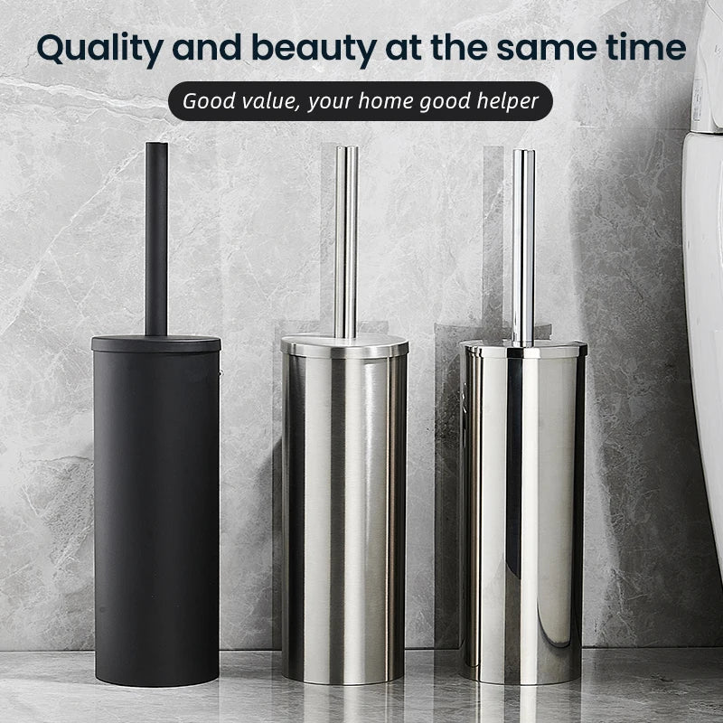 AstraSteel Elegant Stainless Steel Toilet Brush Set For Modern Bathrooms | Temsk