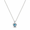 Sapphire Birthstone Heart Pendant Necklace In Silver | Temsk