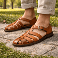 Solara Adjustable Men's Sandals With Buckles And Textured Sole | Temsk