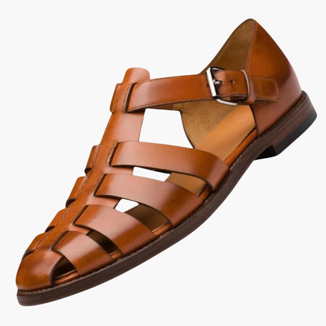 Solara Adjustable Men's Sandals With Buckles And Textured Sole | Temsk