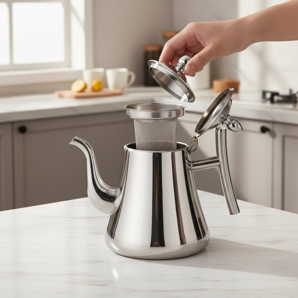 Flexora Premium Rustfri Stål Kedel med Induktionsfunktion og Integreret Filter | Temsk