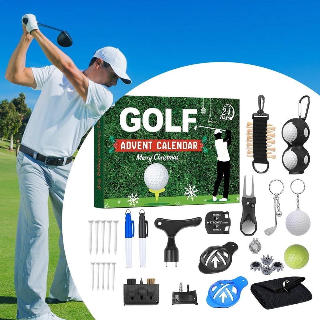 Golfový adventní kalendář GreenGrove 2025 s 24 tematickými doplňky | Temsk