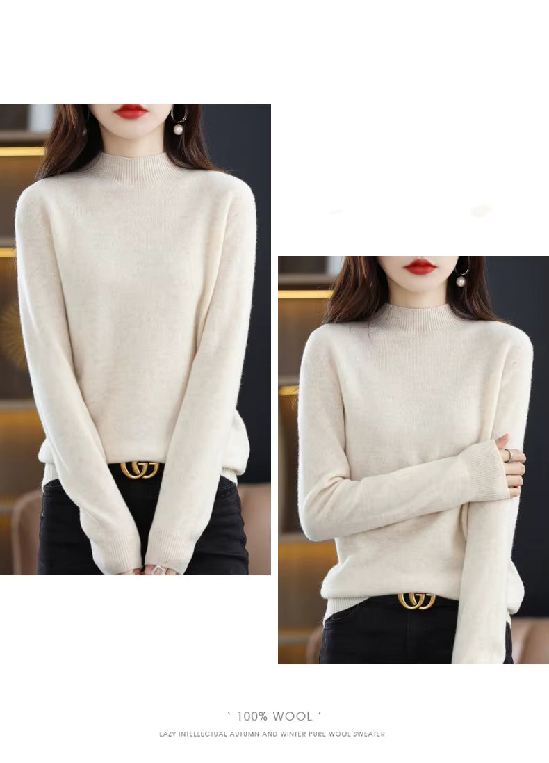 Aurelia Women's 100 Percent Wool Cashmere Pullover For Fall And Winter | Temsk