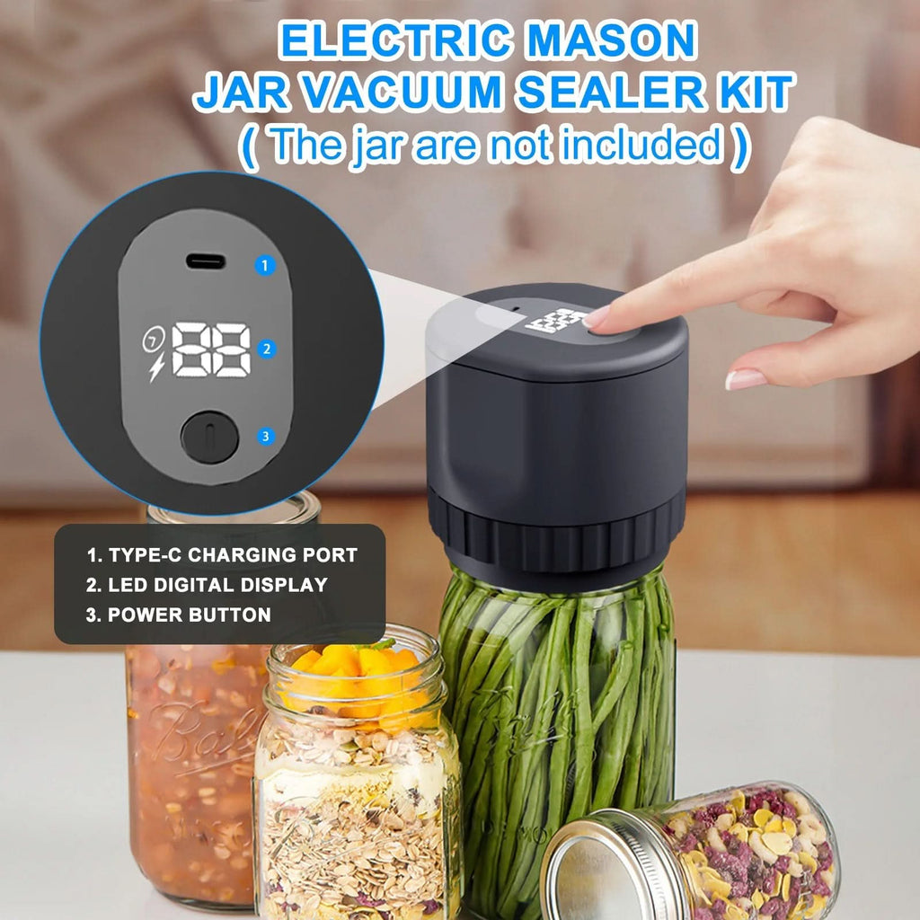 FreshSeal Portable Vacuum Sealer for Bottles, Jars, and Cans | Temsk