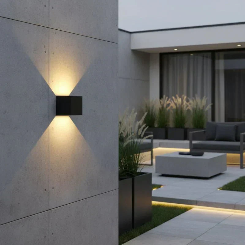 NovaGlow Modern Waterproof LED Wall Light IP65 Aluminum | Temsk