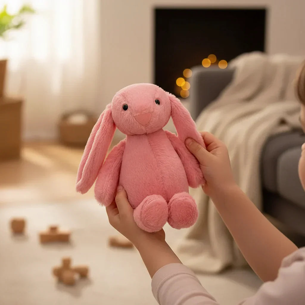 Bunnycat blød plyskanin vedhæng til tasker og dekoration | Temsk
