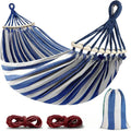 Canvas Hammock For Two With Wooden Spreaders For Outdoor Camping | Temsk