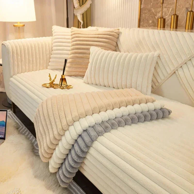 HavenFur Luxurious Winter Sofa Cover Made From Faux Rabbit Fur | Temsk