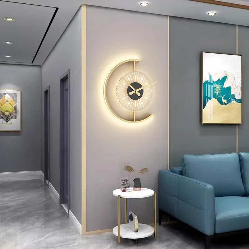 Lunaris LED Wanduhr-Wandleuchte Modernes Ambientelicht | Temsk