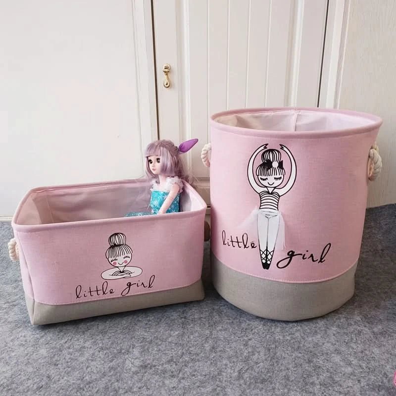 Foldable Canvas Storage Basket For Baby Toys And Clothes | Temsk