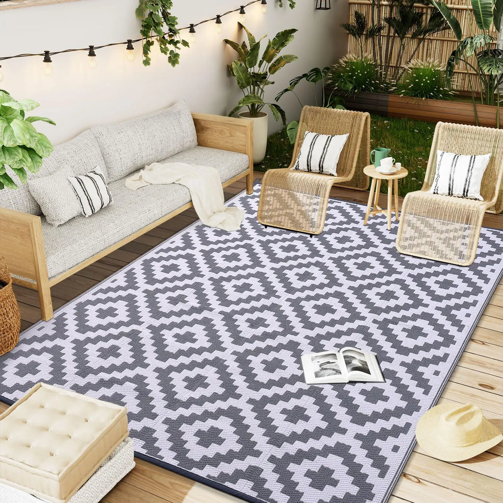 Harbour Haven wendbarer wasserdichter Outdoor-Teppich für Terrassen | Temsk