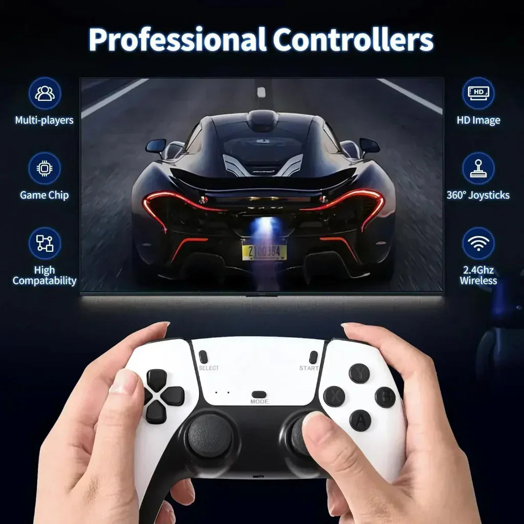 4K Retro Gaming Console Stick With Wireless Controllers | Temsk