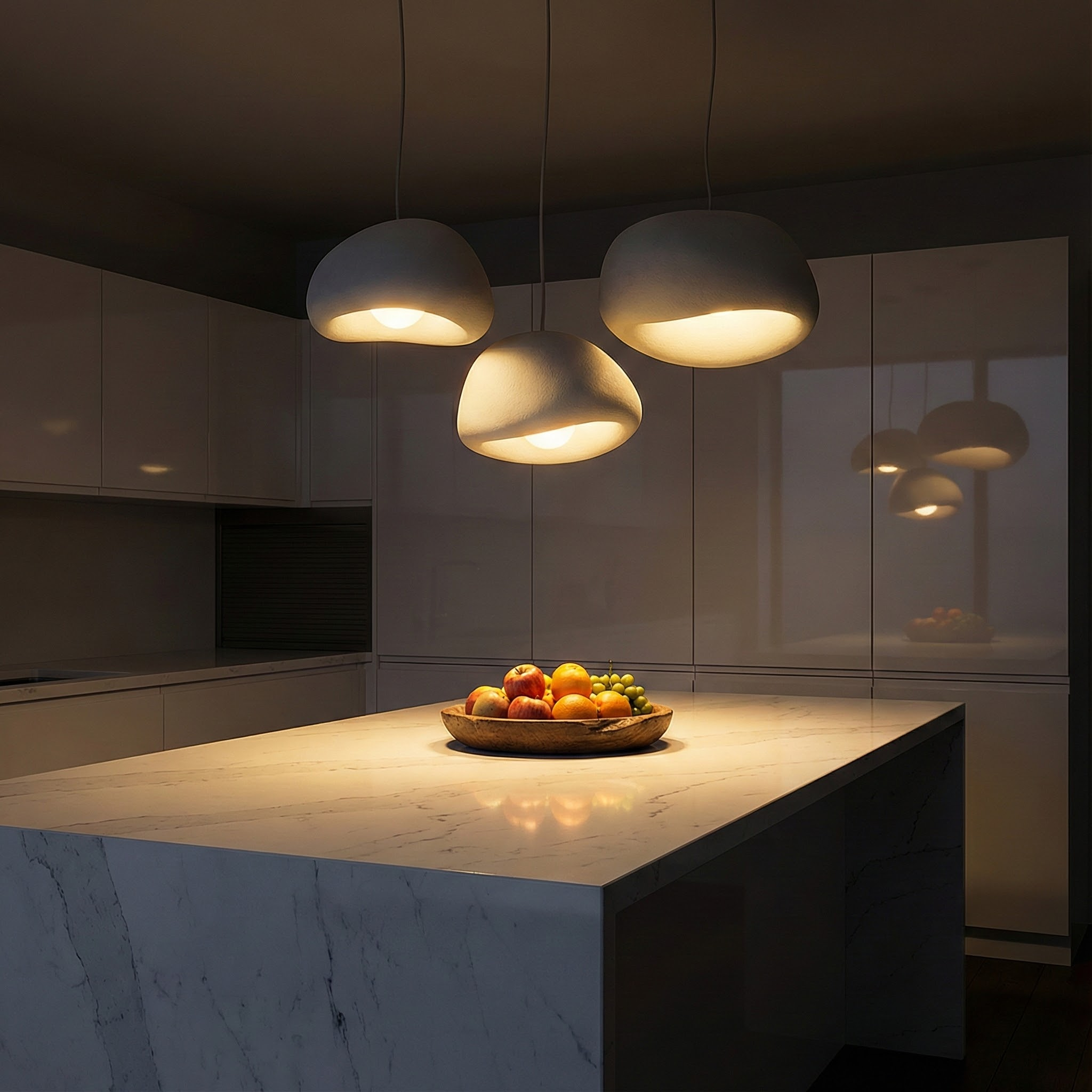 AuroraNest Elegant Organic Minimalist Kitchen Pendant Lighting Fixture | Temsk