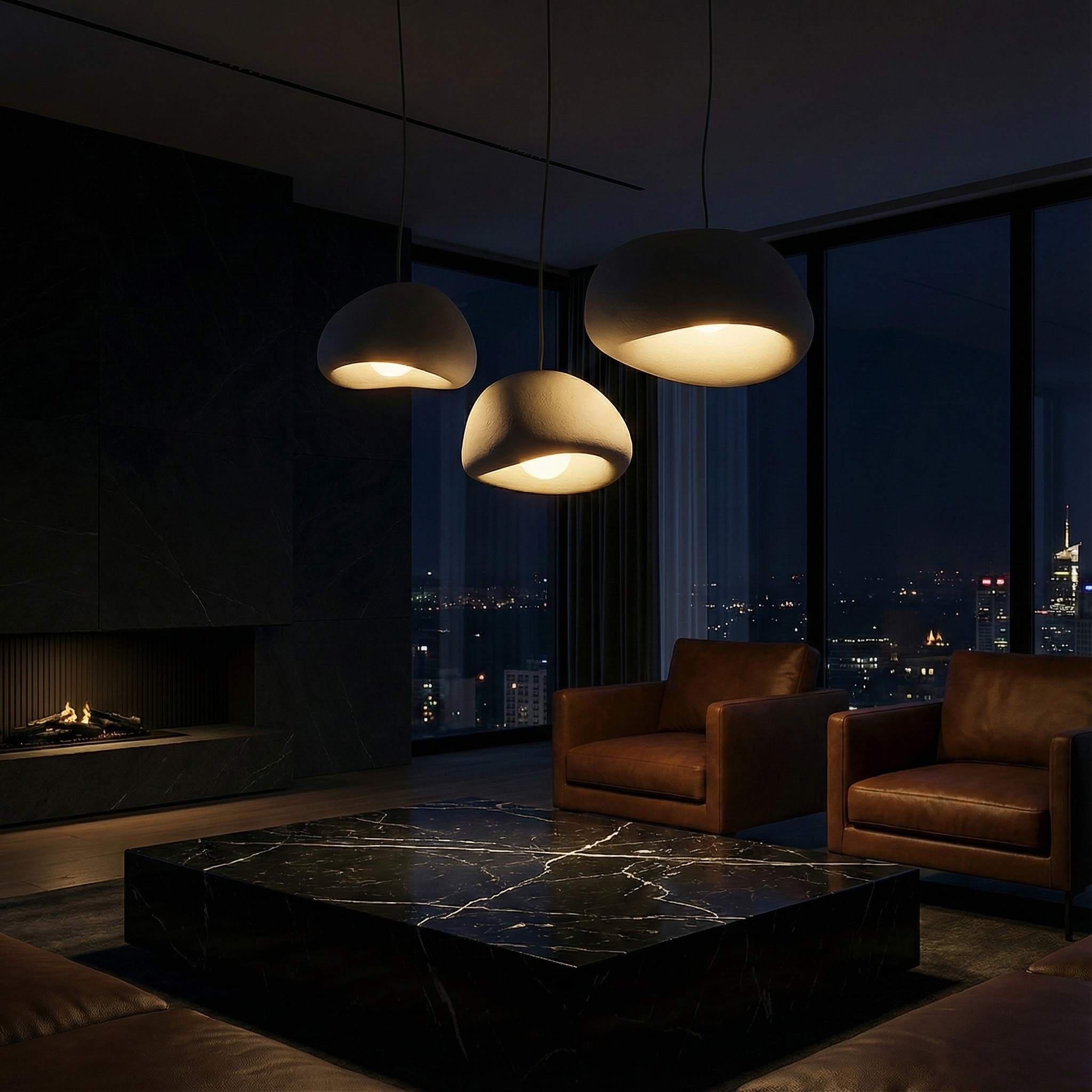 AuroraNest Elegant Organic Minimalist Kitchen Pendant Lighting Fixture | Temsk