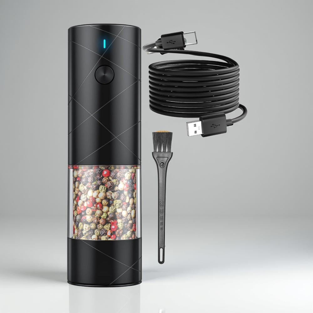 Rechargeable Electric Salt And Pepper Grinder With LED Light | Temsk