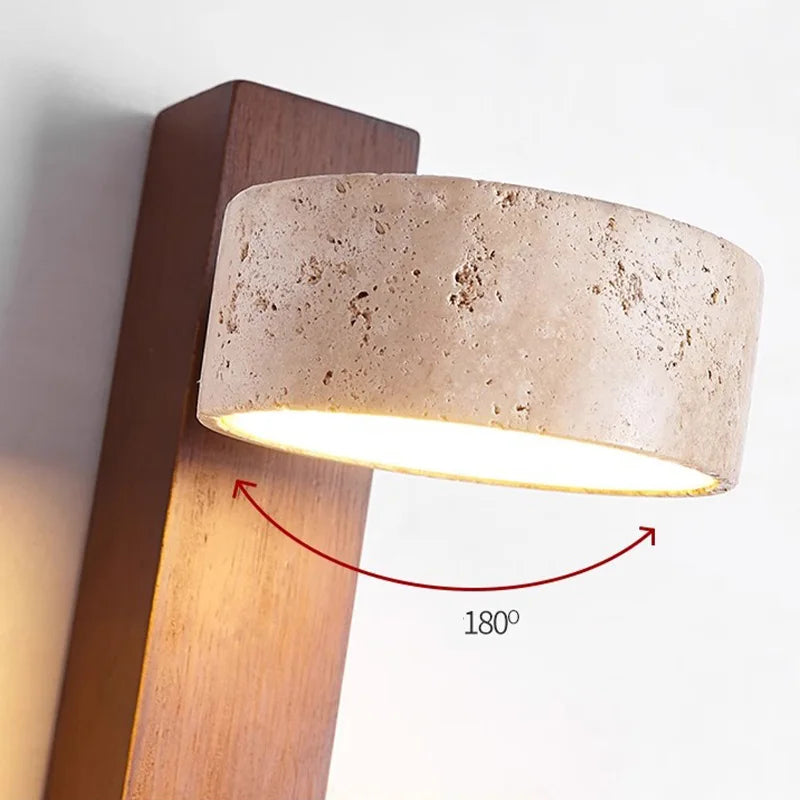 Éclat Wandleuchte: Französisch inspirierte Wabi-Sabi Kopfteil-Leuchte mit Zugschalter | Temsk