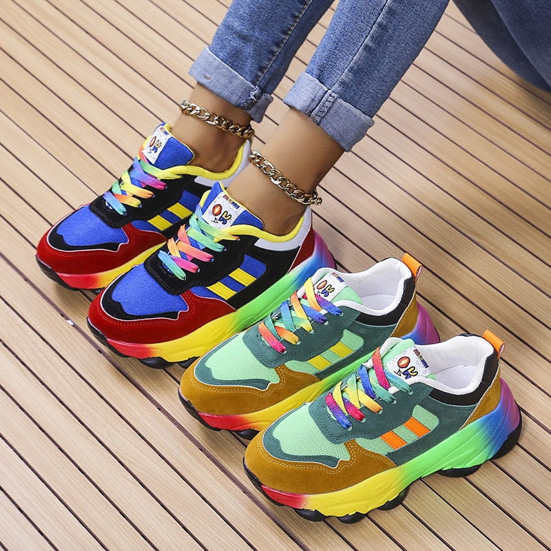 NovaStride Trainer Supportive Casual Sneakers In Rainbow Colors | Temsk