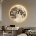 Lunar LED-Wanduhr mit dezentem Mondschein auf dem Display | Temsk