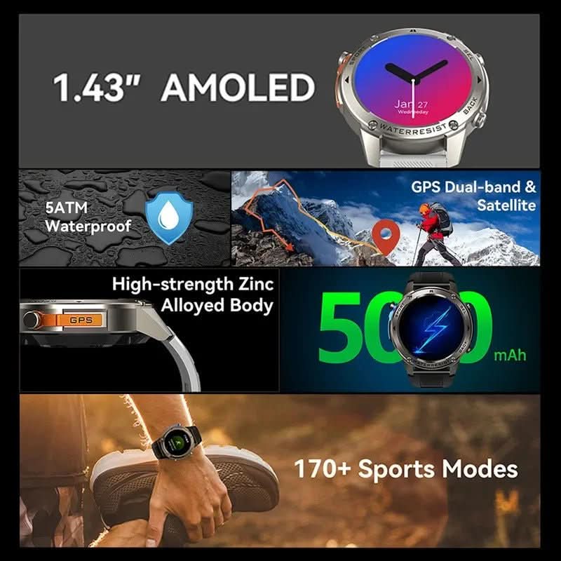 RidgeNova X Outdoor Smartwatch With GPS, Compass And Health Monitoring | Temsk