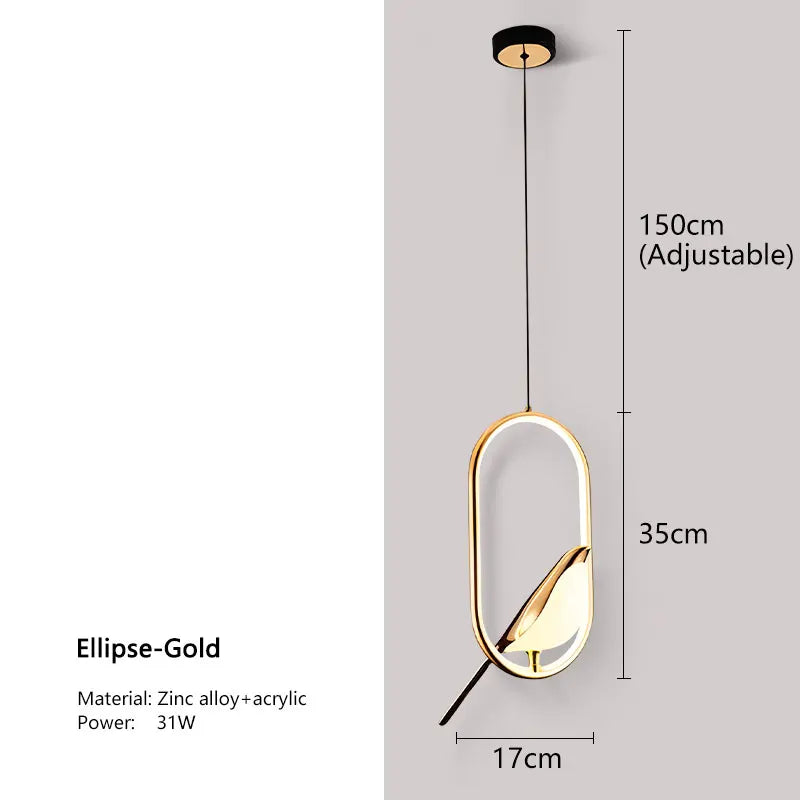 Magpie Licht Pendelleuchte mit nordischem Vogeldesign für moderne Räume | Temsk