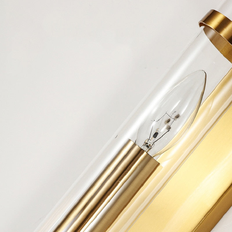 Luminor moderne LED-Wandlampe im amerikanischen Stil in goldenem Licht | Snurv | Temsk