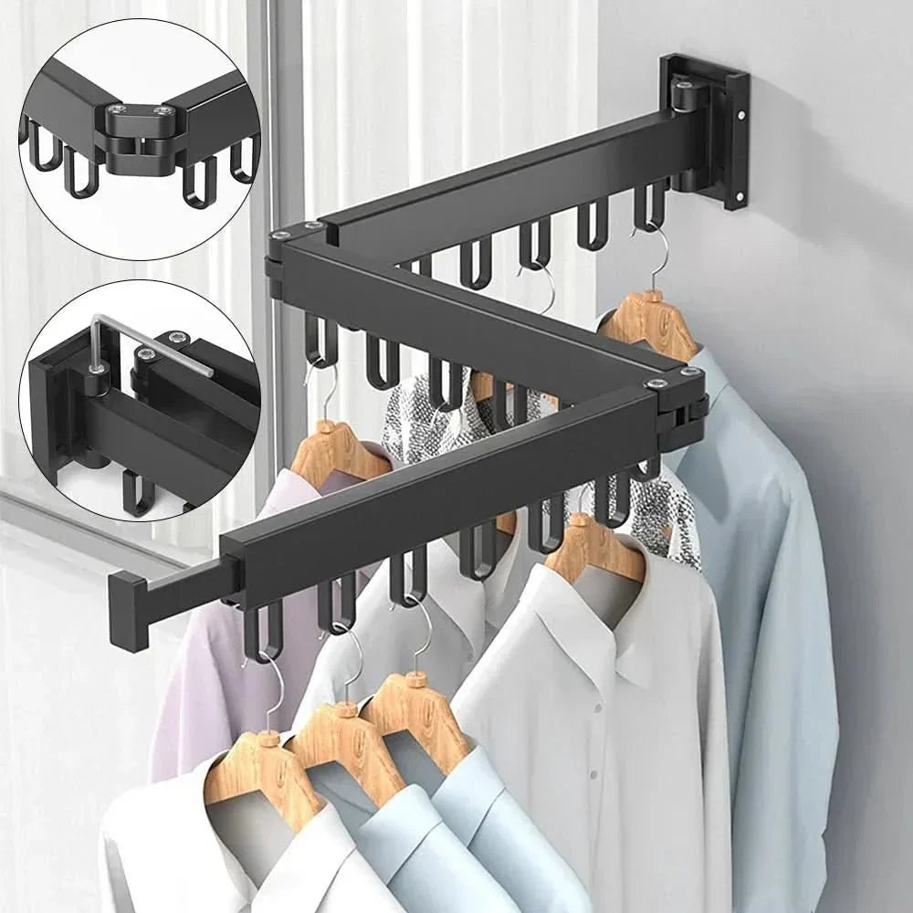 AeroLuxe Extendable Wall Mounted Aluminum Clothes Dryer | Temsk