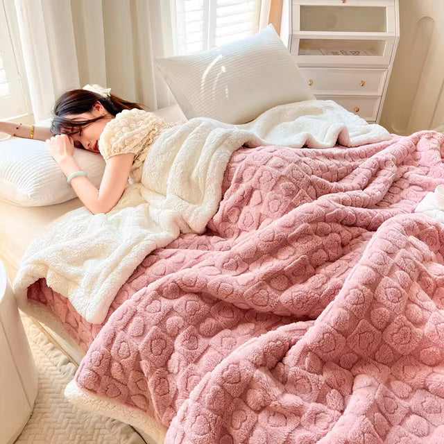 Couverture sherpa Nova Heart pour confort du salon | Temsk