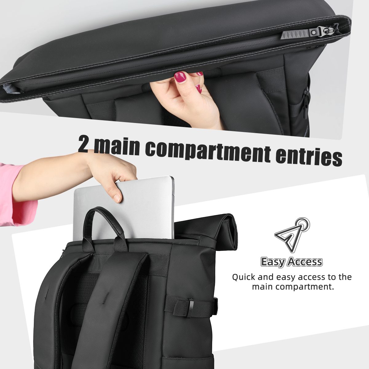 TrailNova Expandable Outdoor Backpack With Laptop Compartment And Large Capacity | Temsk