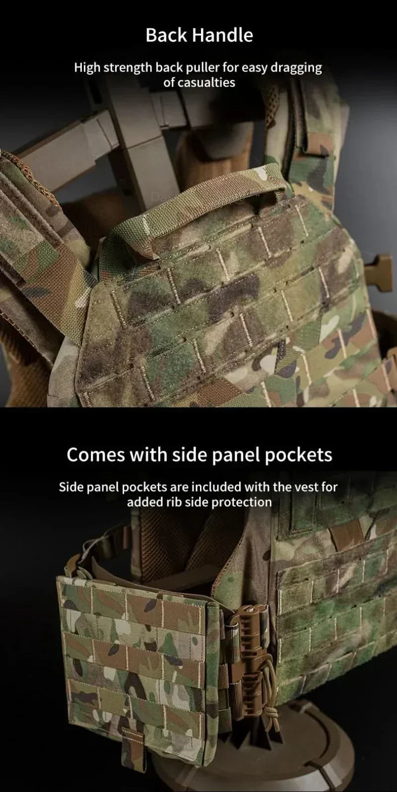 Vanguard Armor Carrier Modular Vest With Laser Cut MOLLE And Quick Release | Temsk