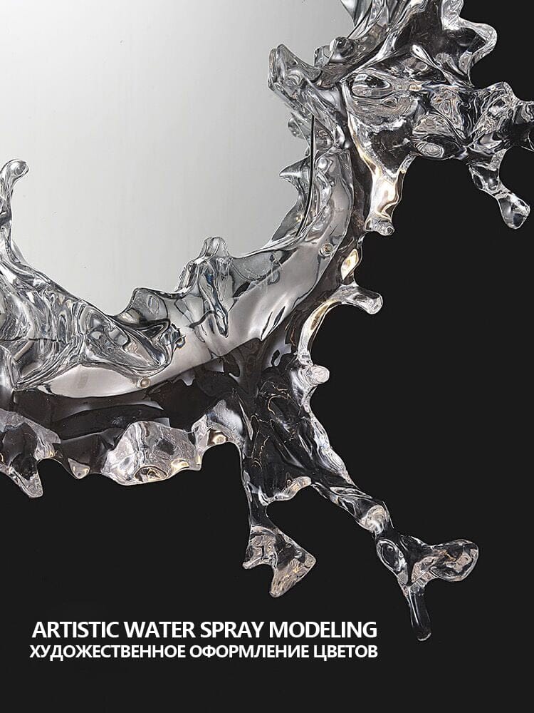 Water Splash LED Mirror with Warm Glow and Waterproof Resin | Temsk
