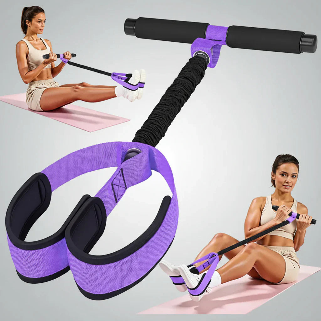 Ab Roller With Resistance Bands Core Workout Trainer For Home Use | Temsk