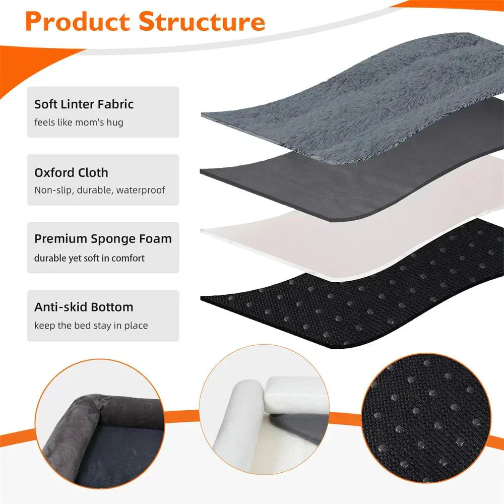 CalmNest Orthopedic Memory Foam Dog Bed With Water Repellent Cover And Plush Comfort | Temsk