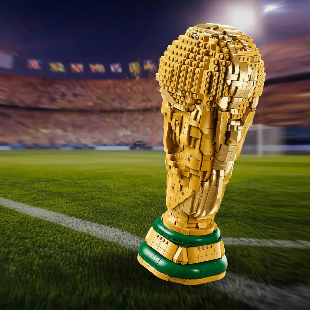 Trofeo Decorativo Coppa del Mondo Oro in Plastica per Esposizione | Temsk