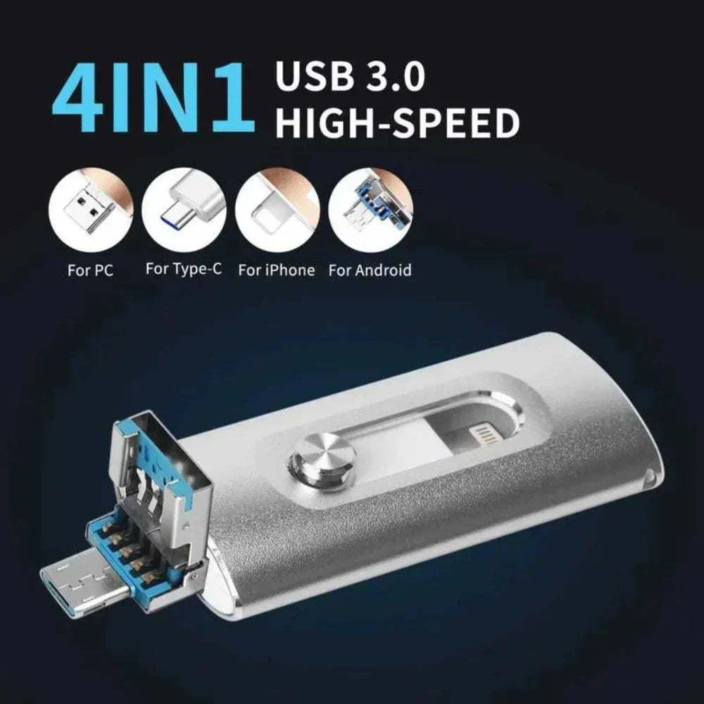 Compact External SSD Drive With 4 In 1 USB OTG And USB 3.0 | Temsk