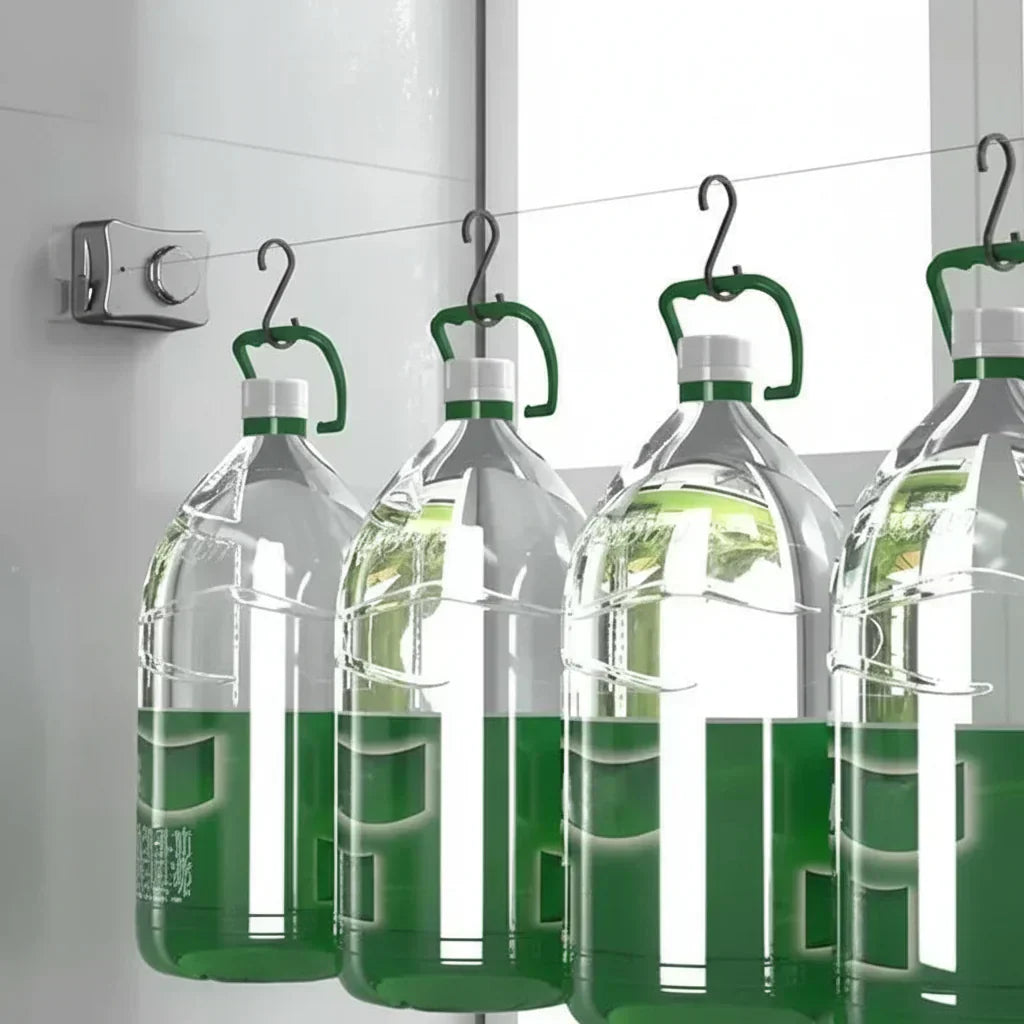 BrightLine Extendable Wall Clothesline System For Drying Laundry | Temsk