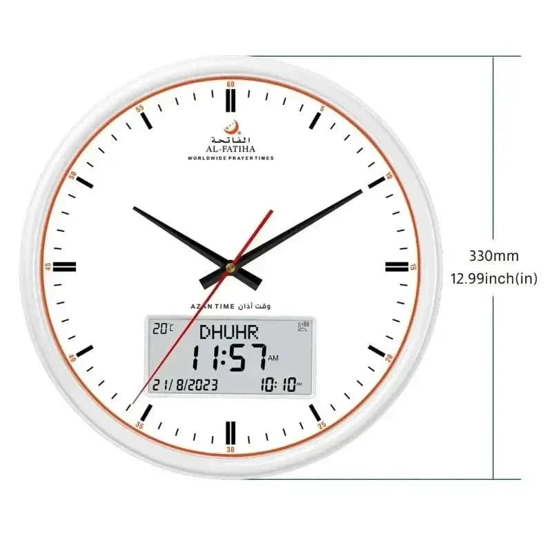 Orologio da Preghiera LumaTime con Regolazione Automatica dell'Azan e Dieci Suoni di Azan | Temsk