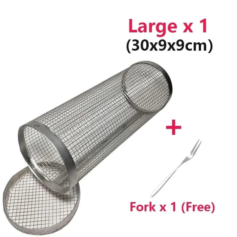 AeroGrill Rotating Barbecue Basket in Stainless Steel for Even Cooking | Temsk