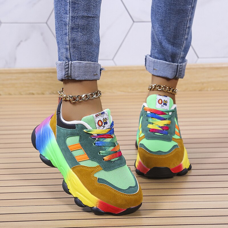 NovaStride Trainer Supportive Casual Sneakers In Rainbow Colors | Temsk