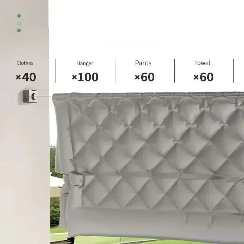 BrightLine Extendable Wall Clothesline System For Drying Laundry | Temsk