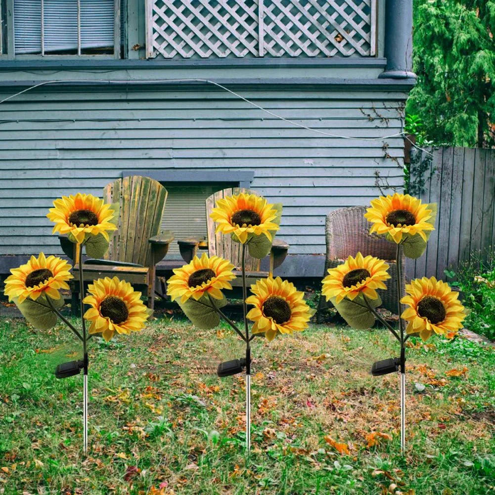 Waterproof Sunflower Solar Lamp for Garden and Outdoor Use Automatic Lighting | Temsk
