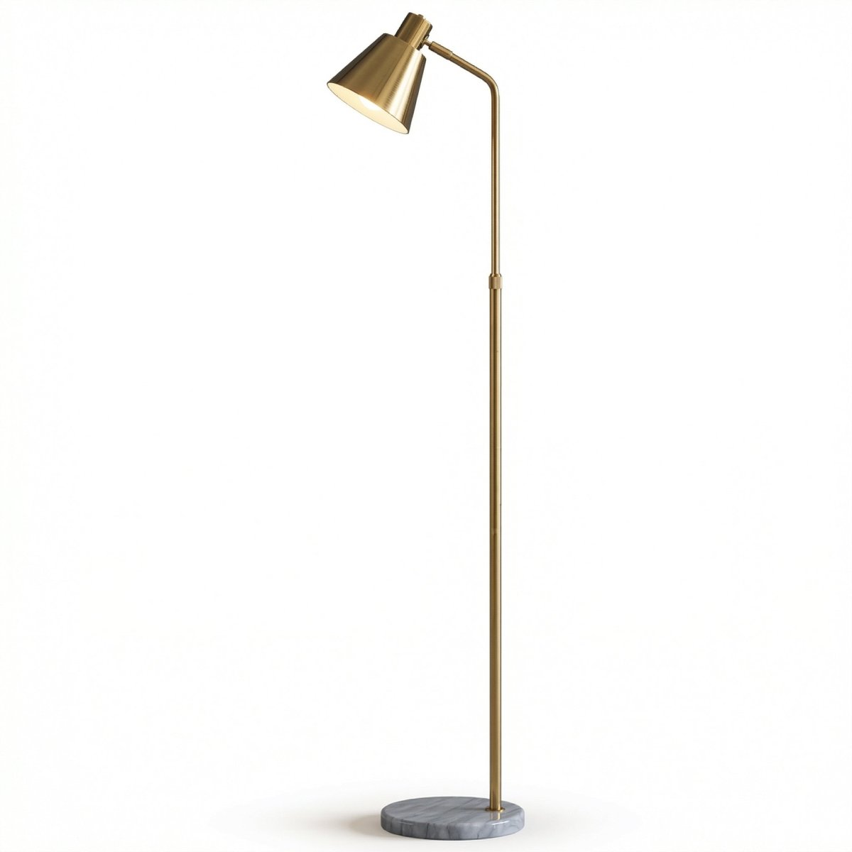 60 Inches Tall Scandinavian Style Floor Lamp With Wooden Base | Temsk