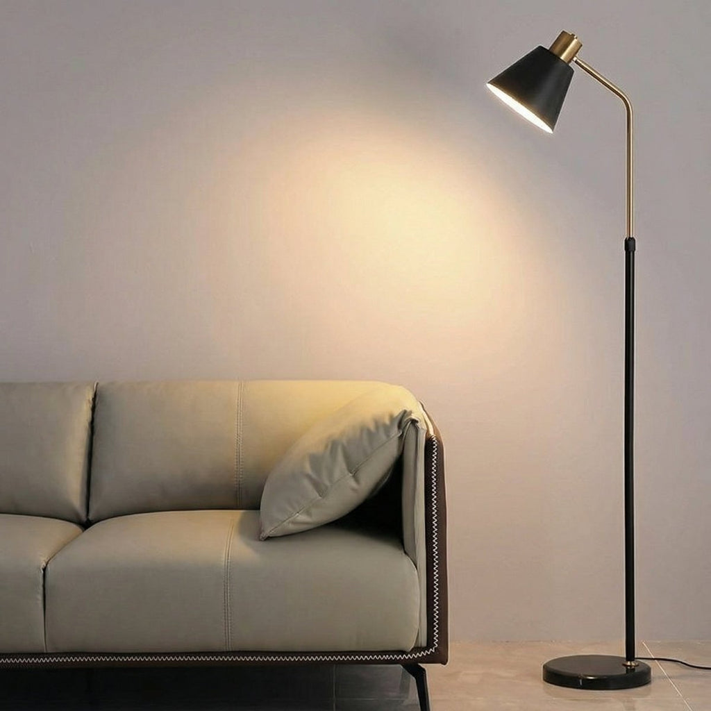 60 Inches Tall Scandinavian Style Floor Lamp With Wooden Base | Temsk