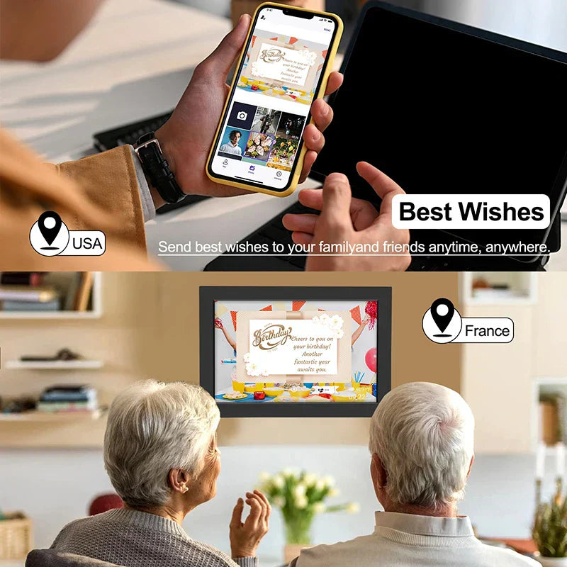 Memora WLAN-Fotorahmen mit IPS-HD-Touchscreen und 32GB Speicher | Temsk