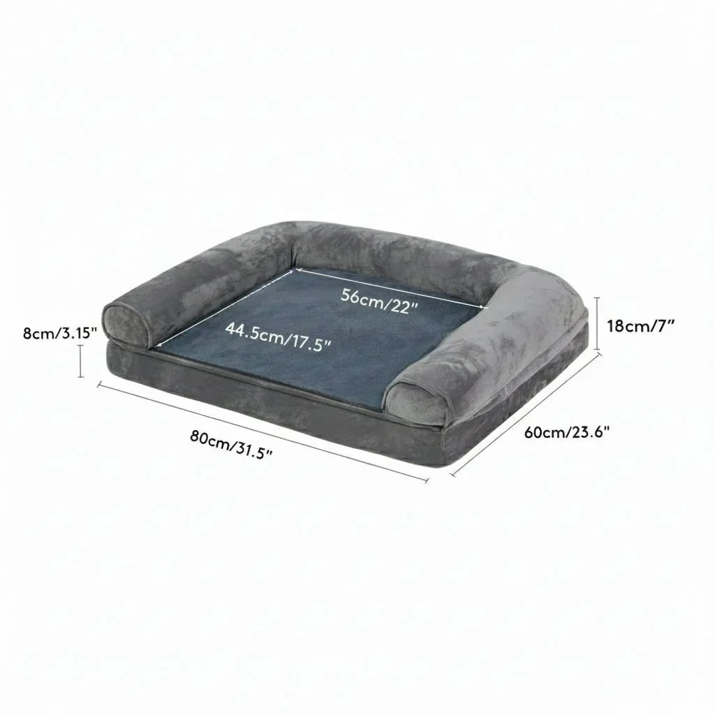 CalmNest Orthopedic Memory Foam Dog Bed With Water Repellent Cover And Plush Comfort | Temsk