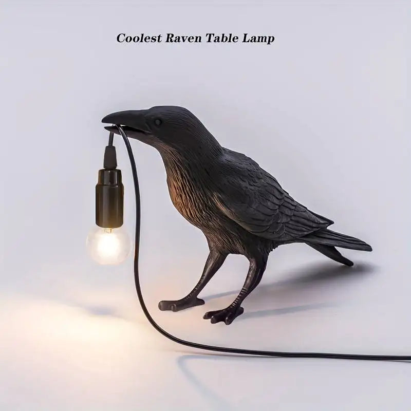 Obsidian Gotische hohle Tischlampe mit Vintage E14-Glühbirne | Temsk