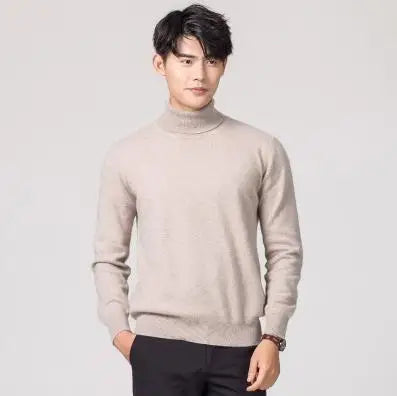 Kairo 60 Percent Cashmere 35 Percent Cotton Knit Turtleneck Sweater For Men | Temsk