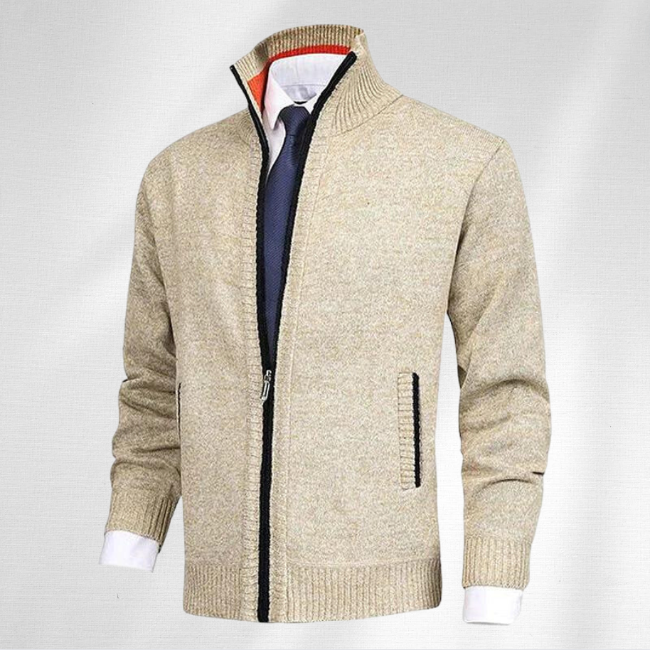 Nova Crest Men's Cardigan Sweater For Business Attire | Temsk