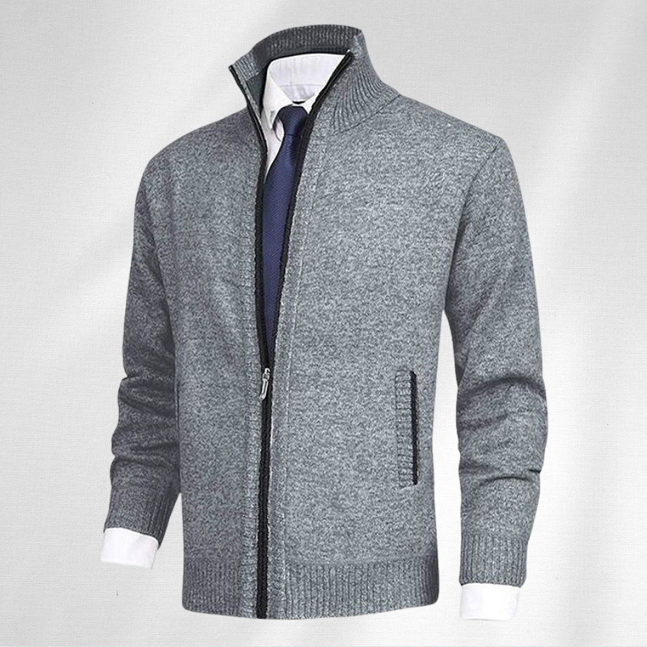 Nova Crest Men's Cardigan Sweater For Business Attire | Temsk