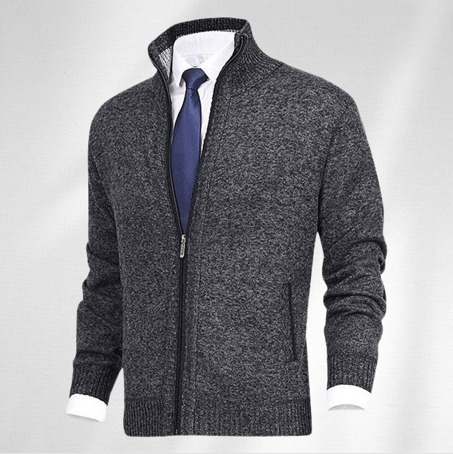 Nova Crest Men's Cardigan Sweater For Business Attire | Temsk