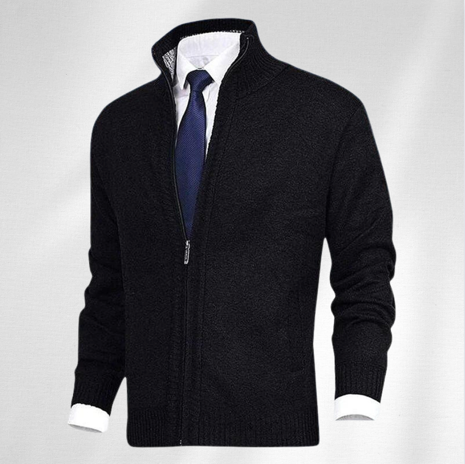 Nova Crest Men's Cardigan Sweater For Business Attire | Temsk